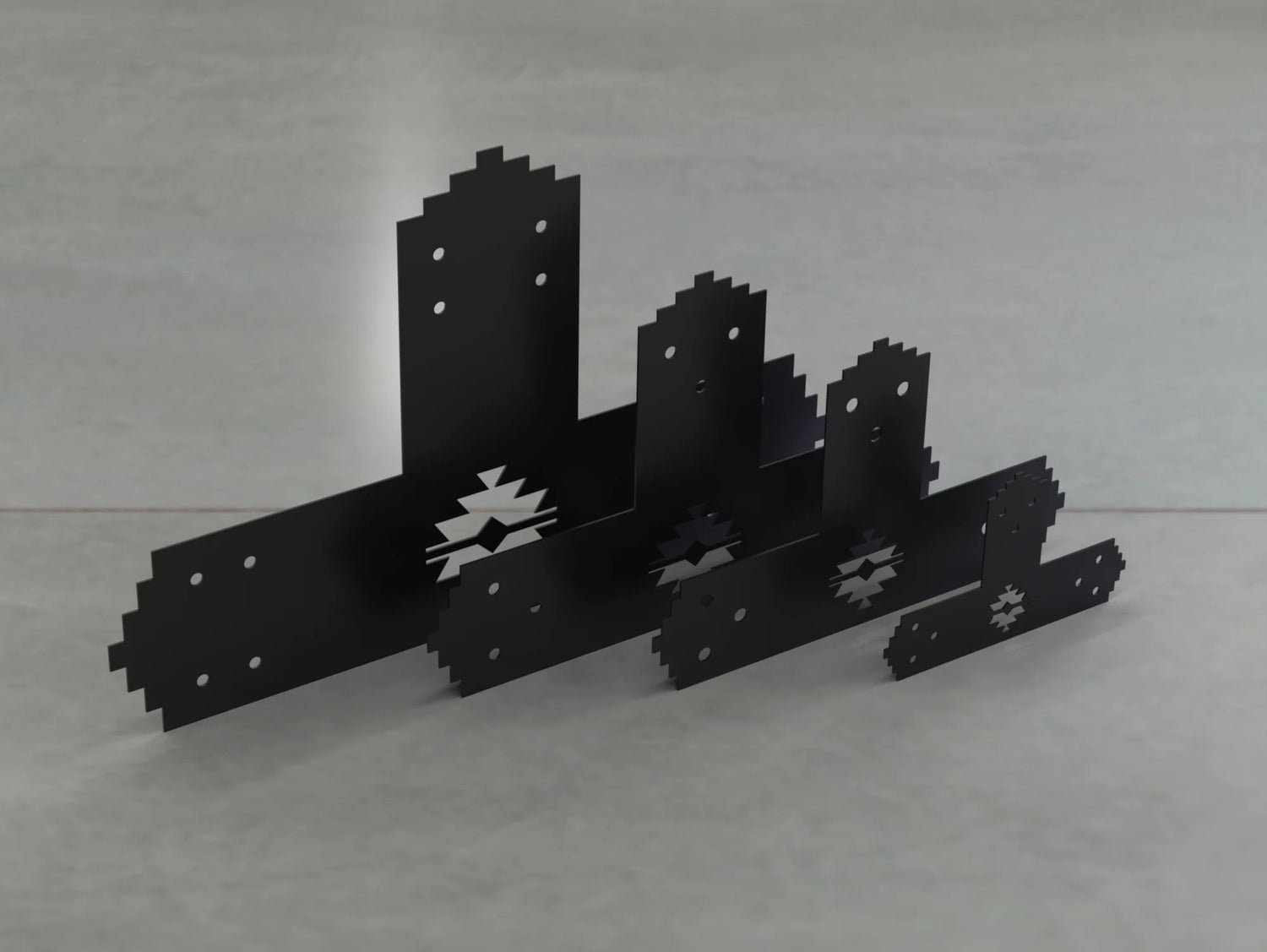 Aztec Style T Brackets - Various Sizes - Wood Post Brackets - construction brackets - brackets for post and beam construction - beam supports - post support - timber frame brackets - barndominium brackets - exposed beam brackets