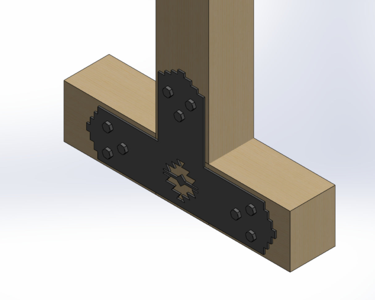 T Bracket - Aztec Style - For 4 Inch Lumber