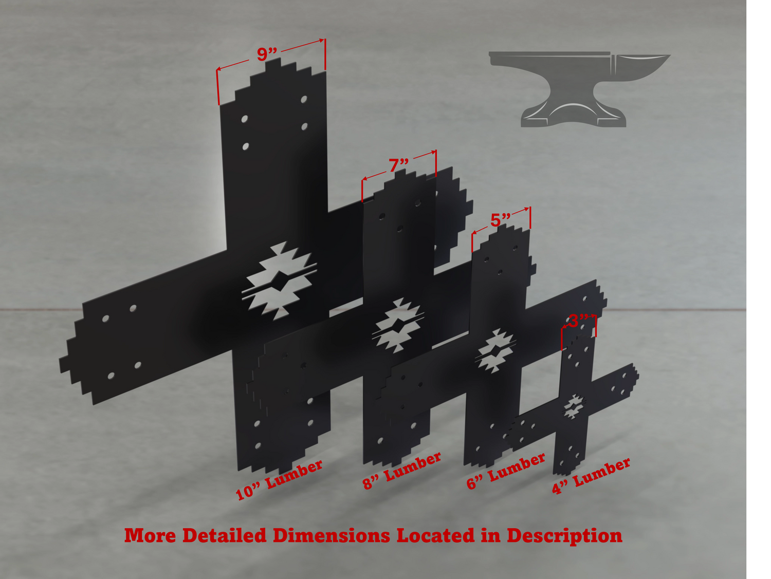 Aztec Style X Brackets - Various Sizes - Wood Post Brackets - construction brackets - brackets for post and beam construction - beam supports - post support - timber frame brackets - barndominium brackets - exposed beam brackets