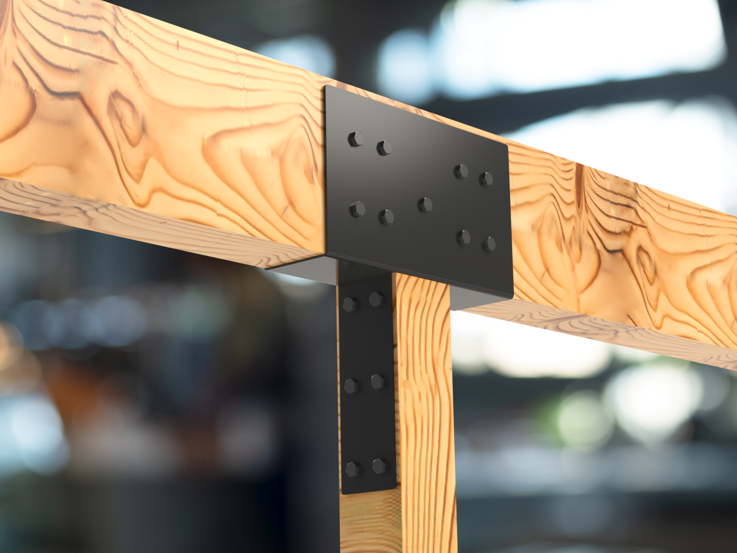 Column to Beam Brace - 8 Inch Beams (CB8.75) - Wood Post Brackets - construction materials - building supposrts - beam supports - post support - timber frame brackets - wood frame buildings - post frame buildings - barndominium brackets - exposed beam brackets