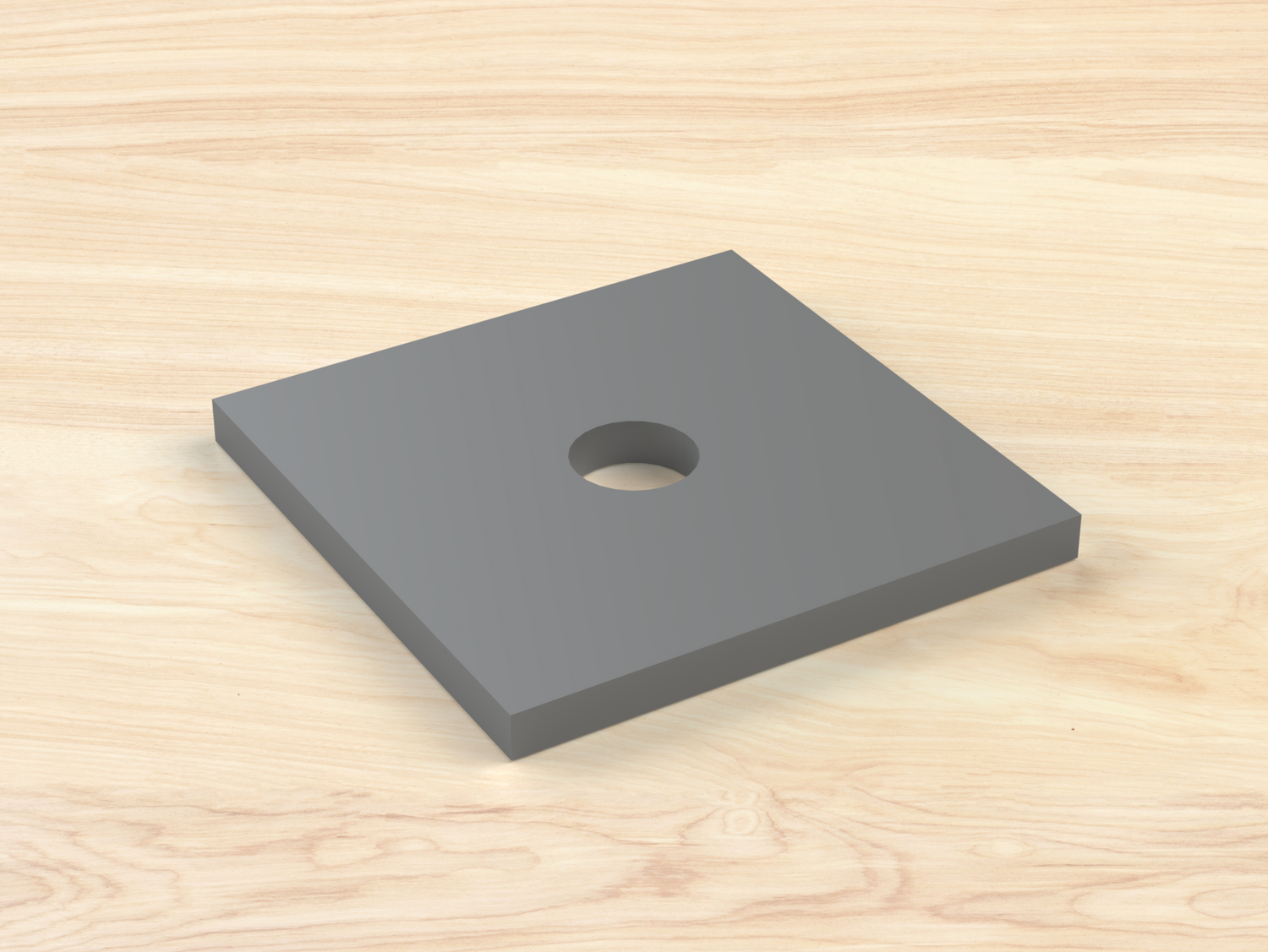 2" X 2" X 7/64" Bearing Plate - 5/8" Hole - Wood Post Brackets - construction materials - building supposrts - beam supports - post support - timber frame brackets - wood frame buildings - post frame buildings - barndominium brackets - exposed beam brackets