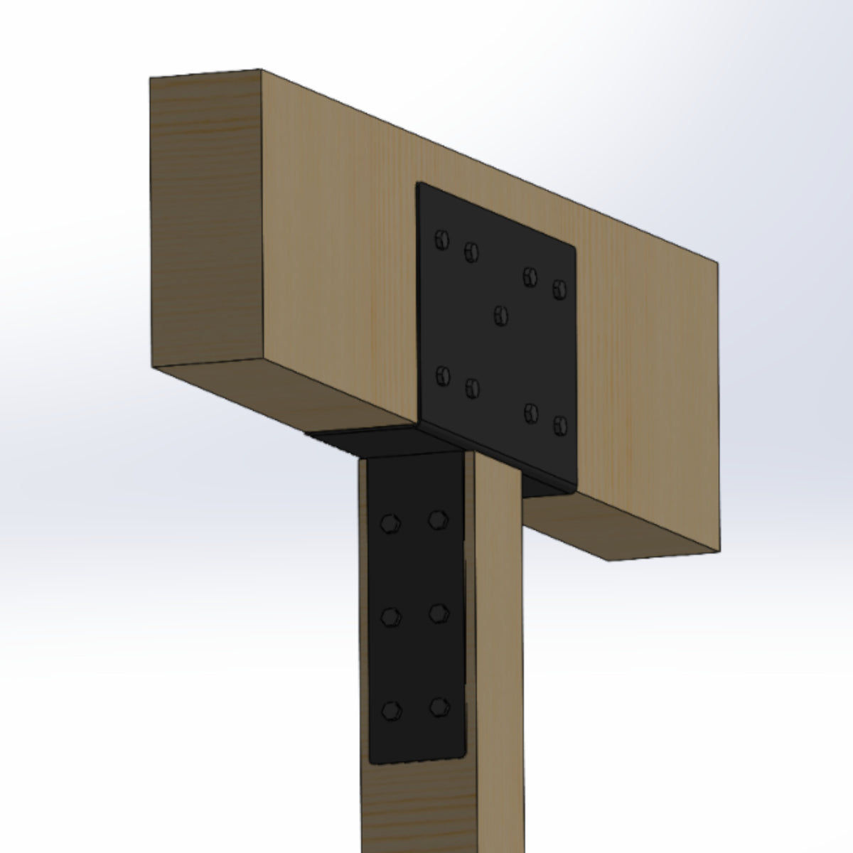 Column to Beam Brace - 8 Inch Beams (CB8.75) | Wood Post Brackets