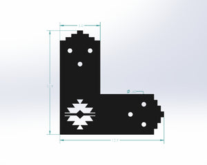 L Bracket - Aztec Style - For 6 Inch Lumber - Wood Post Brackets - construction materials - building supports - beam supports - post supports