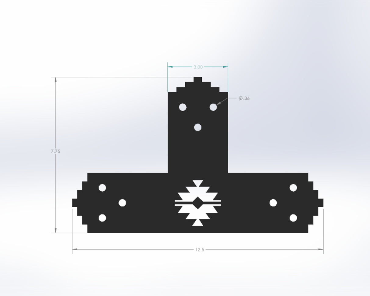 T Bracket - Aztec Style - For 4 Inch Lumber