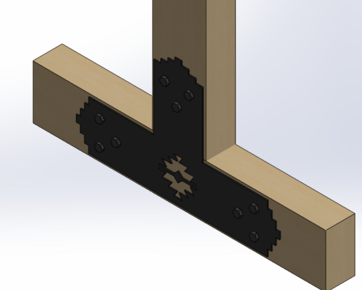 T Bracket - Aztec Style - For 6 Inch Lumber