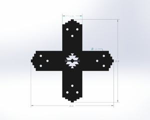 X Bracket - Aztec Style - For 6 Inch Lumber - Wood Post Brackets - construction materials - building supports - beam supports - post supports