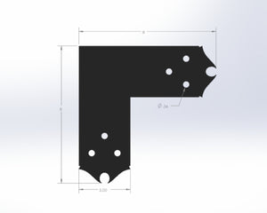 L Bracket - Colonial Style - For 4 Inch Lumber - Wood Post Brackets - construction materials - building supports - beam supports - post supports