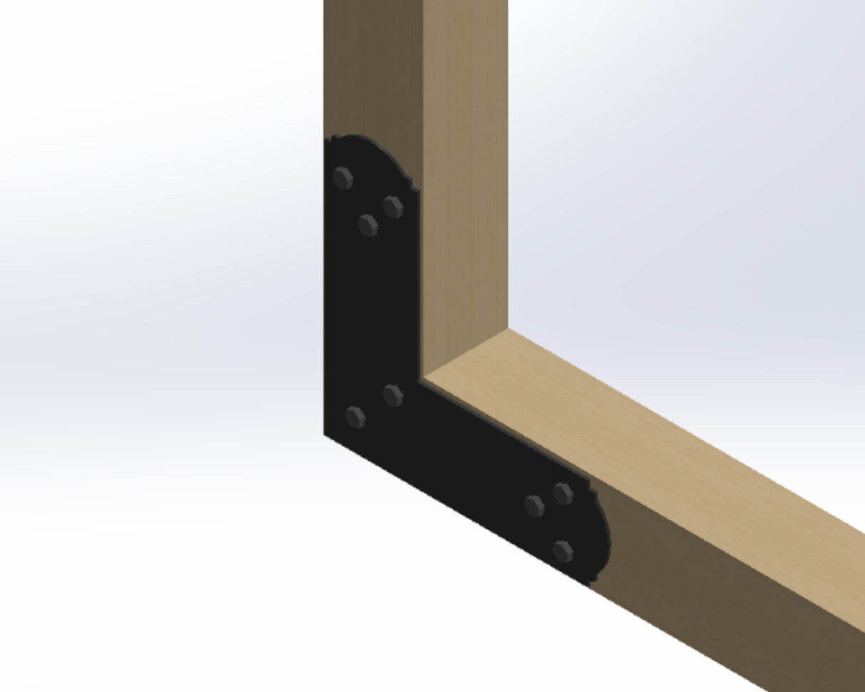 L Bracket - Crowned Style - For 4 Inch Lumber