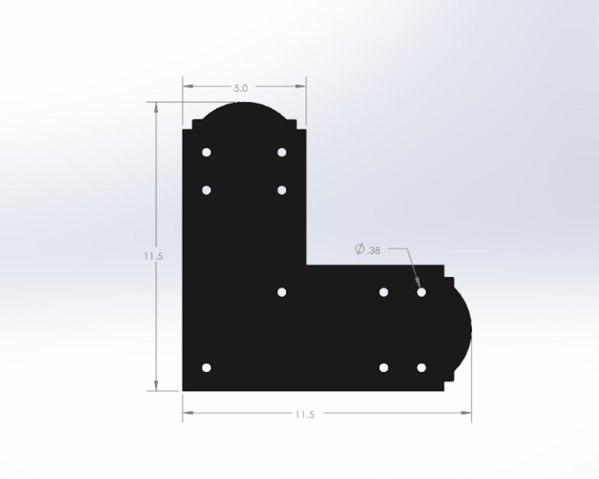 L Bracket - Crowned Style - For 6 Inch Lumber - Wood Post Brackets - construction materials - building supports - beam supports - post supports