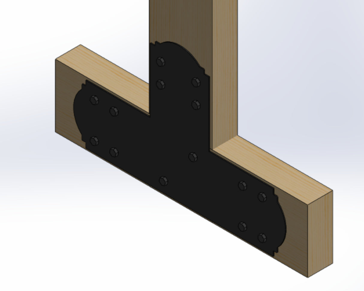 T Bracket - Crowned Style - For 8 Inch Lumber