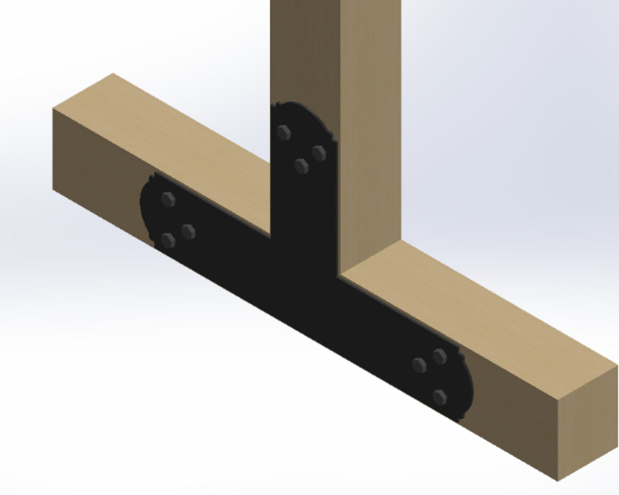 T Bracket - Crowned Style - For 4 Inch Lumber