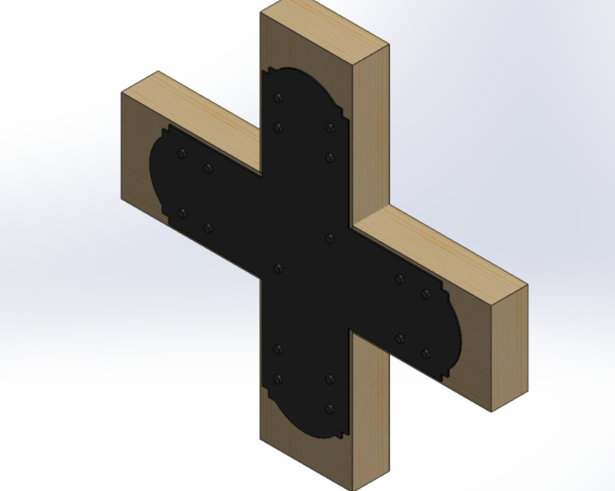 X Bracket - Crowned Style - For 8 Inch Lumber