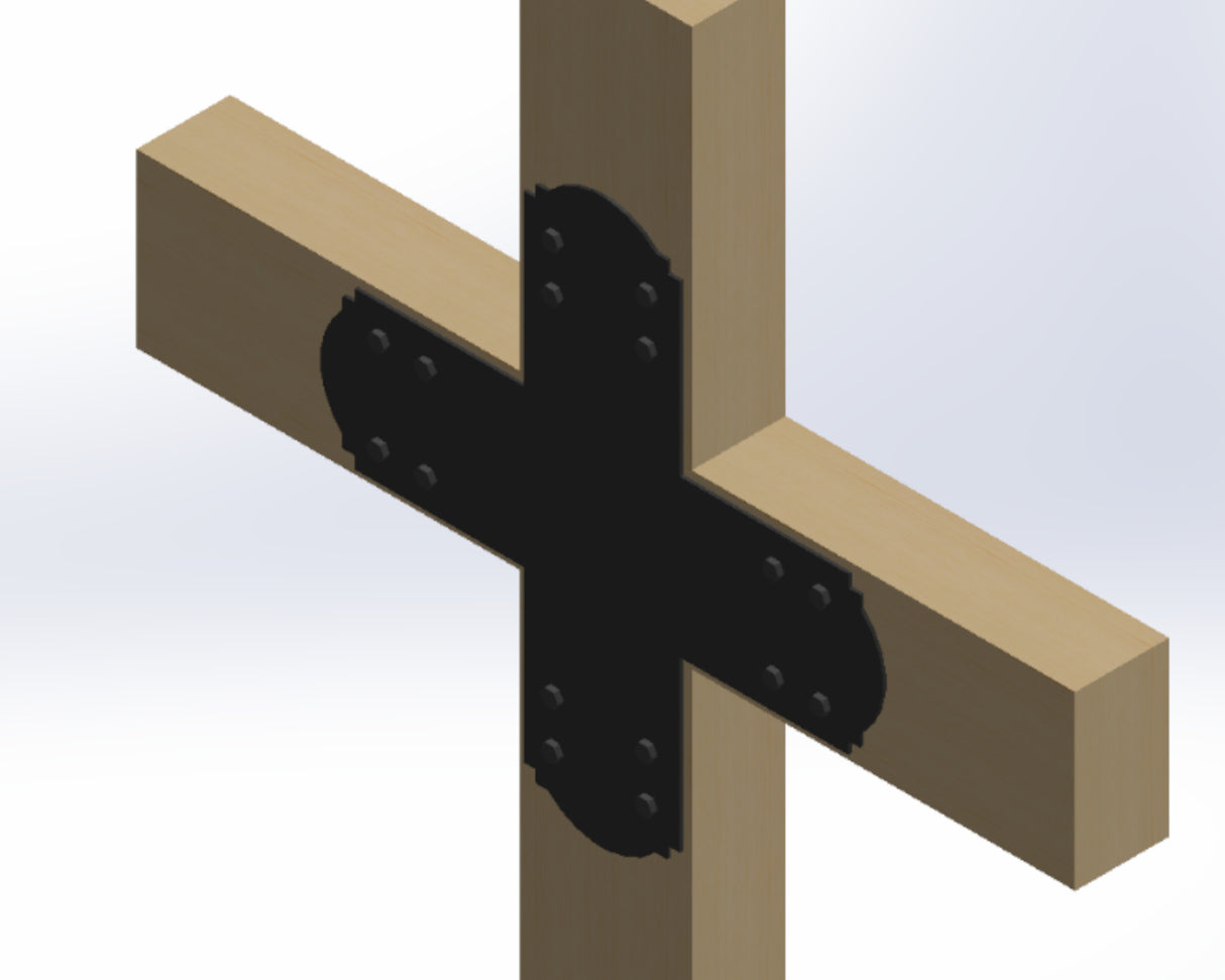 X Bracket - Crowned Style - For 6 Inch Lumber