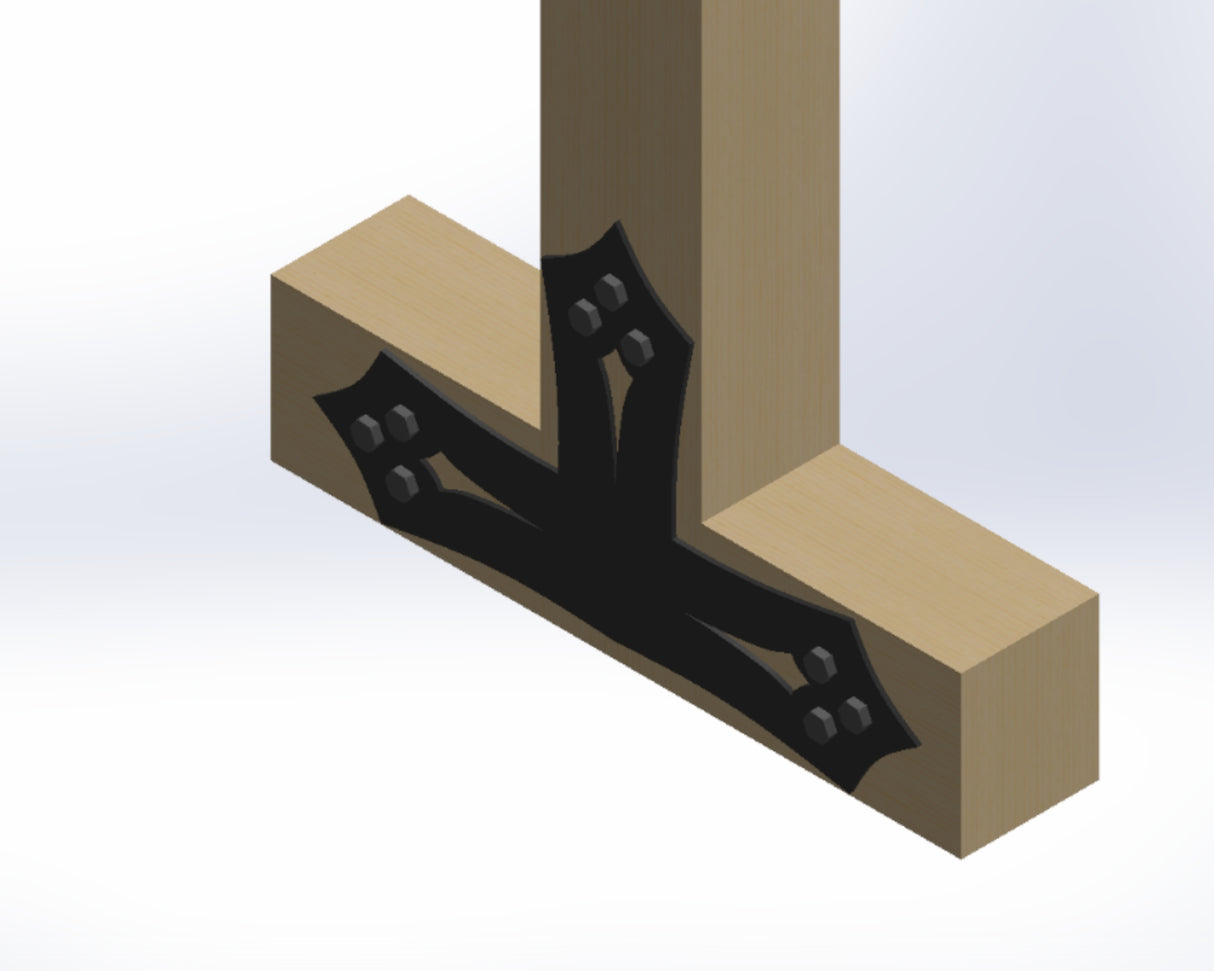 T Bracket - Gothic Style - For 4 Inch Lumber