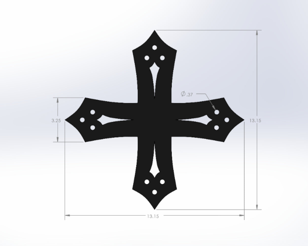 X Bracket - Gothic Style - For 4 Inch Lumber