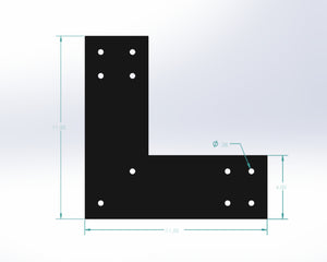L Bracket - Industrial Style - 6 Inch Lumber - Wood Post Brackets - construction materials - building supports - beam supports - post supports