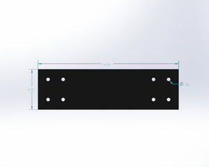 Straight Bracket - Industrial Style - 6 Inch Lumber - Wood Post Brackets - construction materials - building supports - beam supports - post supports