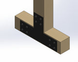 T Bracket - Industrial Style - 4 Inch Lumber