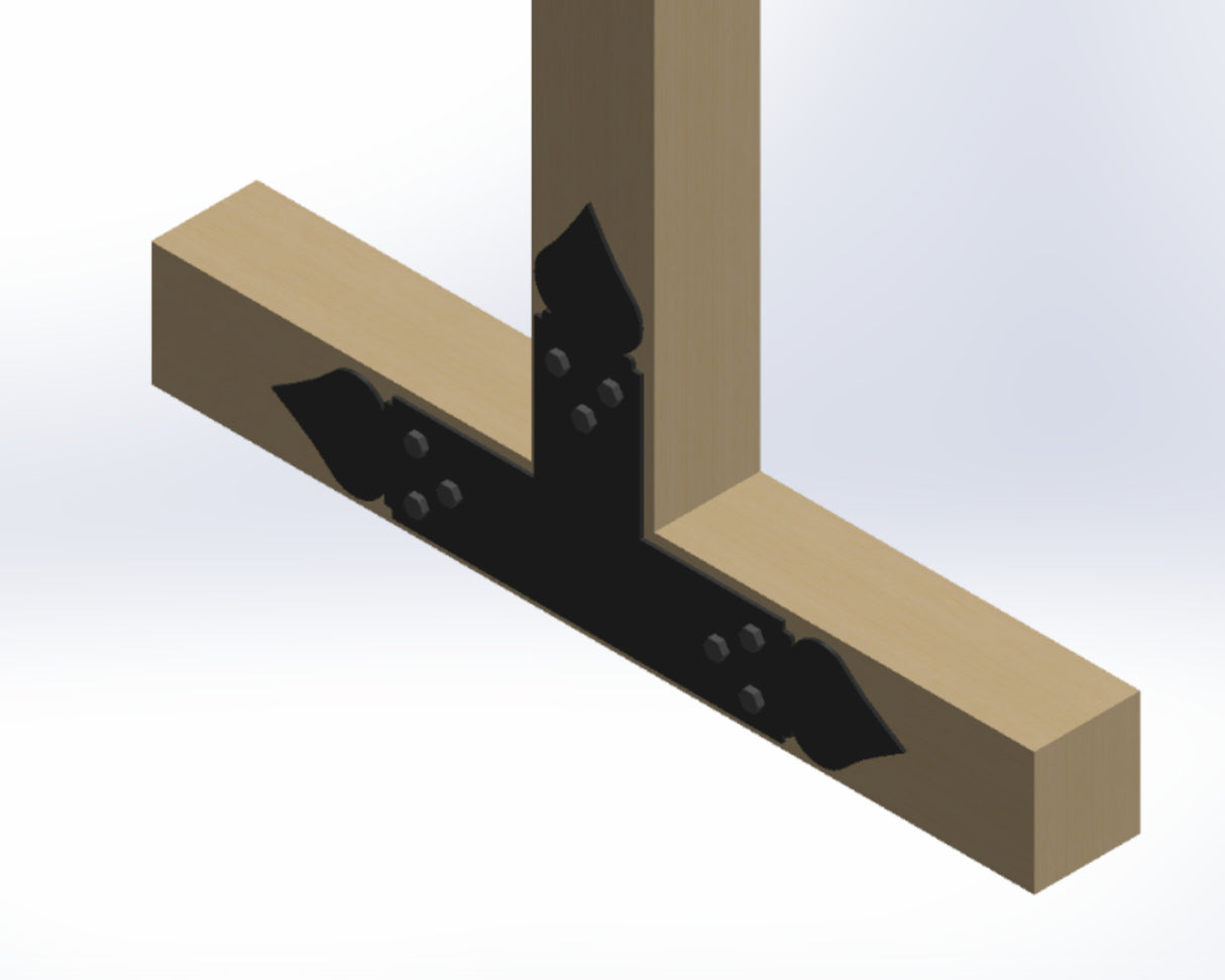 T Bracket - Spade Style - For 4 Inch Lumber