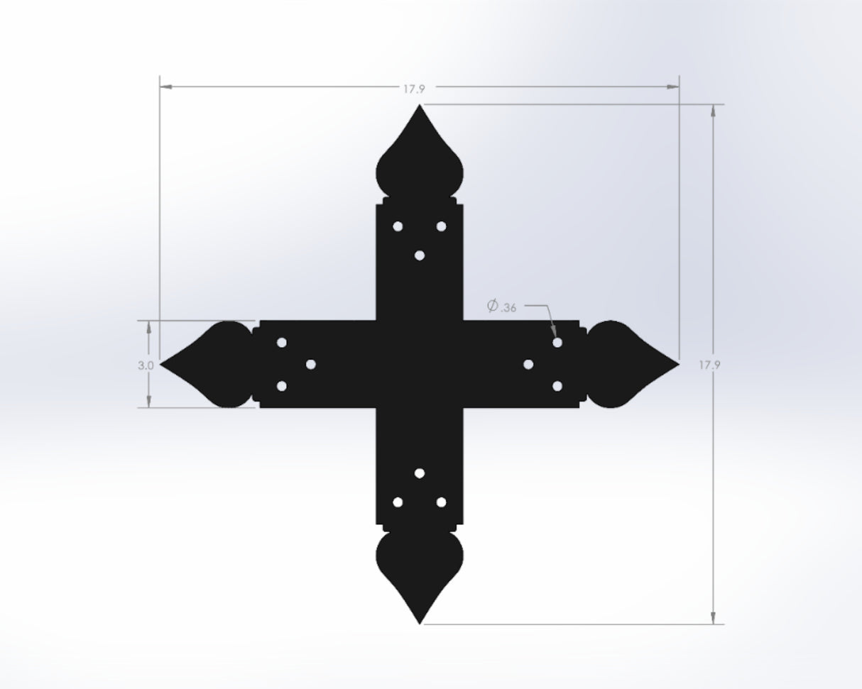 X Bracket - Spade Style - For 4 Inch Lumber