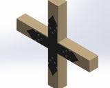 X Bracket - Spade Style - For 4 Inch Lumber