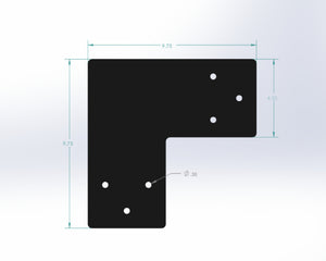 L Bracket - Standard Style - For 6 Inch Lumber - Wood Post Brackets - construction materials - building supports - beam supports - post supports
