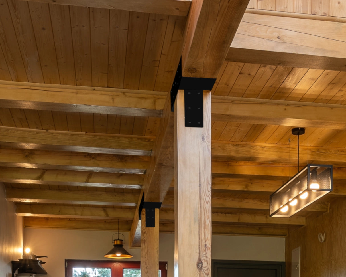 Column to Beam Brace - 8 Inch Beams (CB8.75) - Wood Post Brackets - construction materials - building supposrts - beam supports - post support - timber frame brackets - wood frame buildings - post frame buildings - barndominium brackets - exposed beam brackets