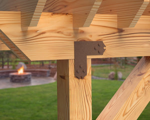 L Bracket - Colonial Style - For 4 Inch Lumber - Wood Post Brackets - construction brackets - brackets for post and beam construction - beam supports - post support - timber frame brackets - barndominium brackets - exposed beam brackets