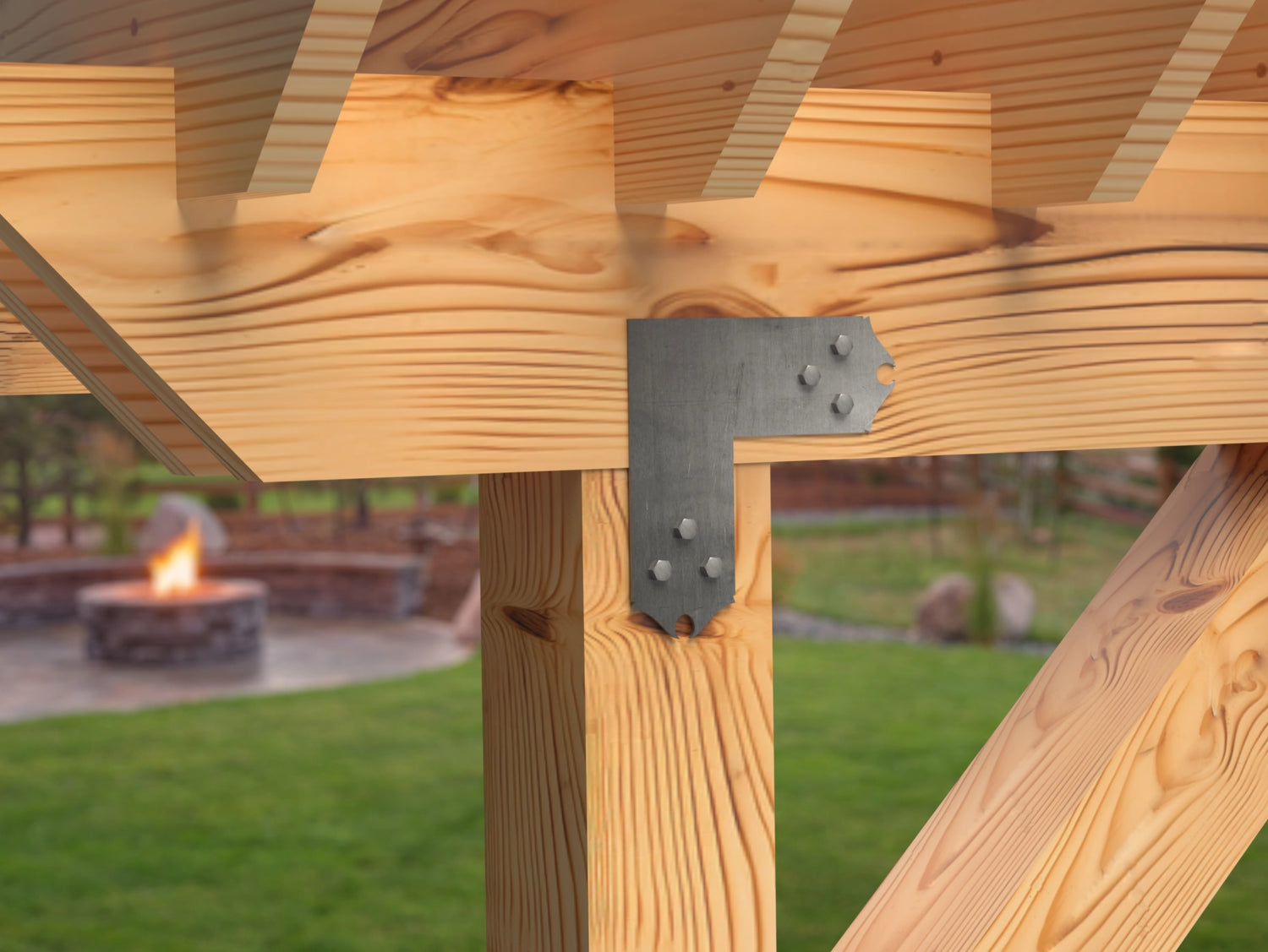 L Bracket - Colonial Style - For 4 Inch Lumber - Wood Post Brackets - construction brackets - brackets for post and beam construction - beam supports - post support - timber frame brackets - barndominium brackets - exposed beam brackets