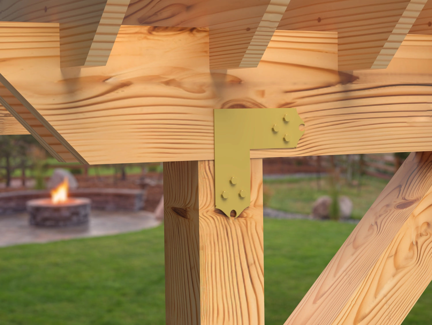 L Bracket - Colonial Style - For 4 Inch Lumber - Wood Post Brackets - construction brackets - brackets for post and beam construction - beam supports - post support - timber frame brackets - barndominium brackets - exposed beam brackets