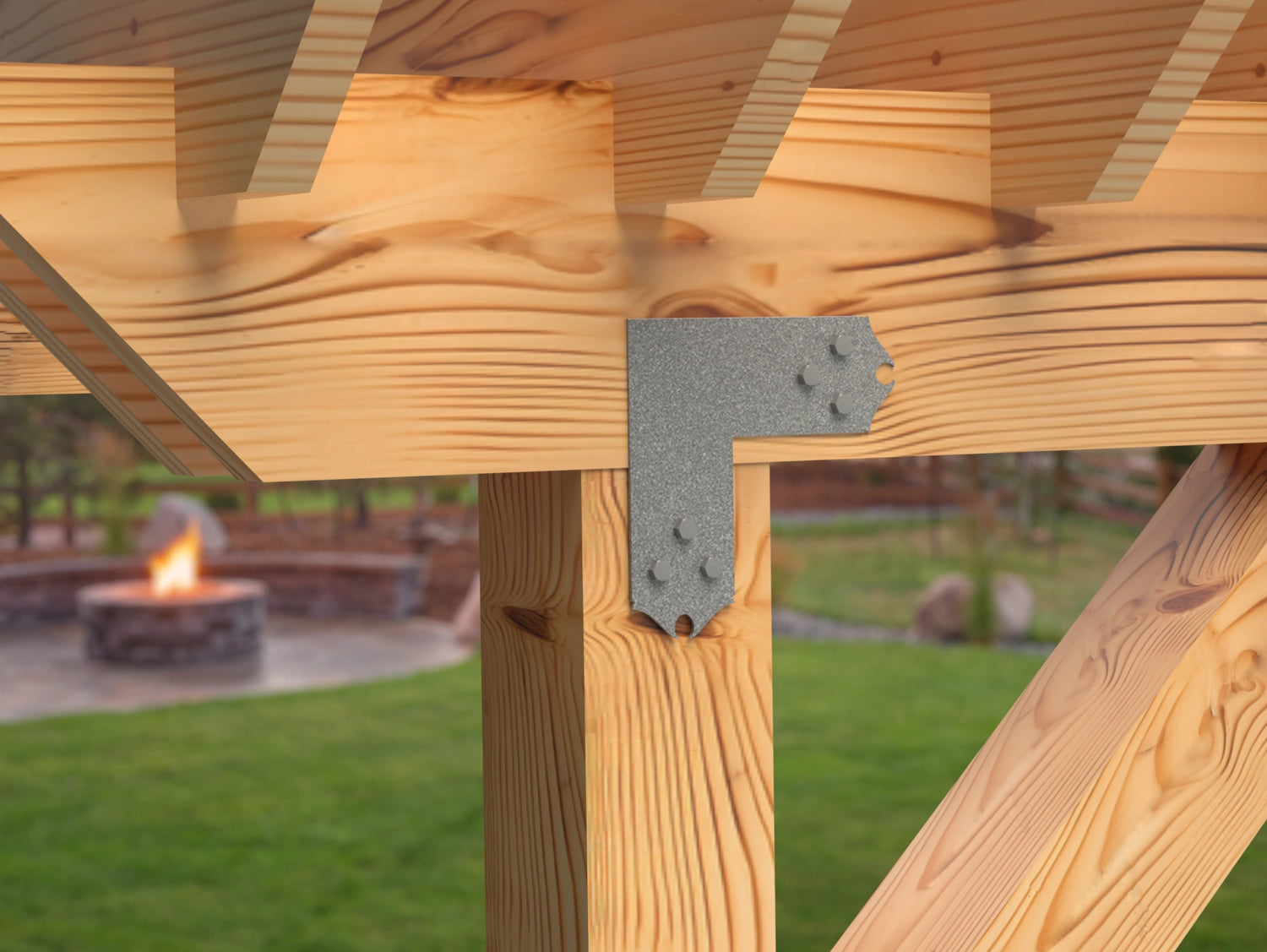 L Bracket - Colonial Style - For 4 Inch Lumber - Wood Post Brackets - construction brackets - brackets for post and beam construction - beam supports - post support - timber frame brackets - barndominium brackets - exposed beam brackets