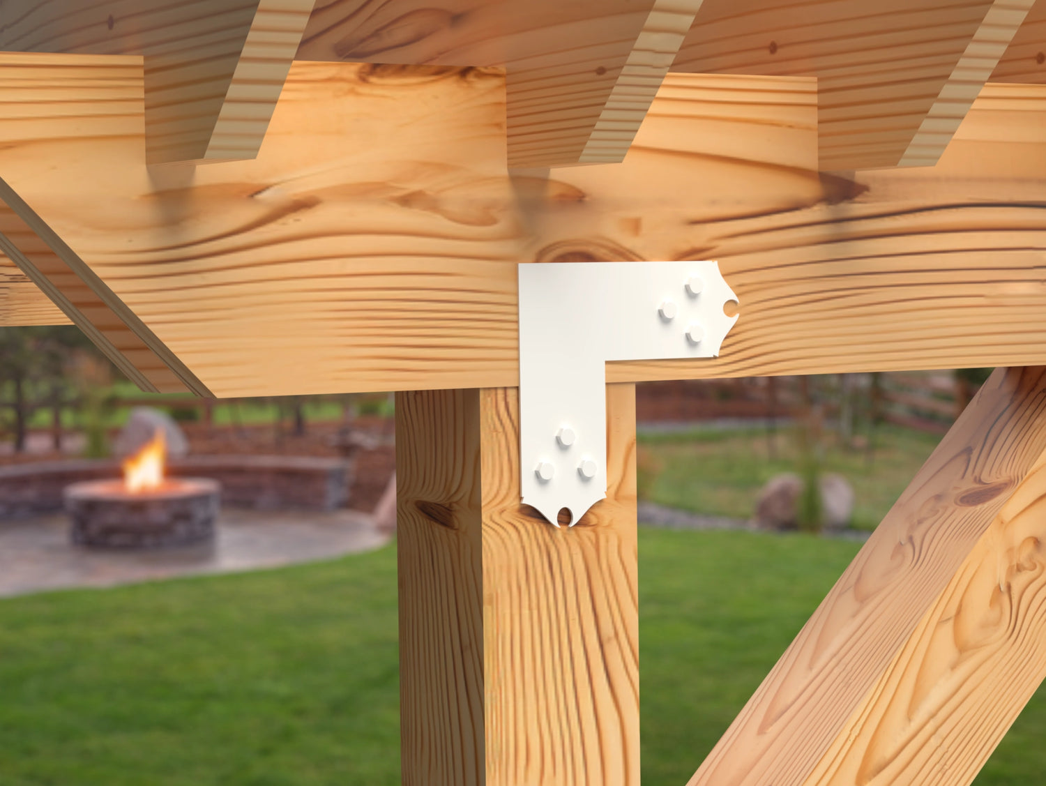 L Bracket - Colonial Style - For 4 Inch Lumber - Wood Post Brackets - construction brackets - brackets for post and beam construction - beam supports - post support - timber frame brackets - barndominium brackets - exposed beam brackets