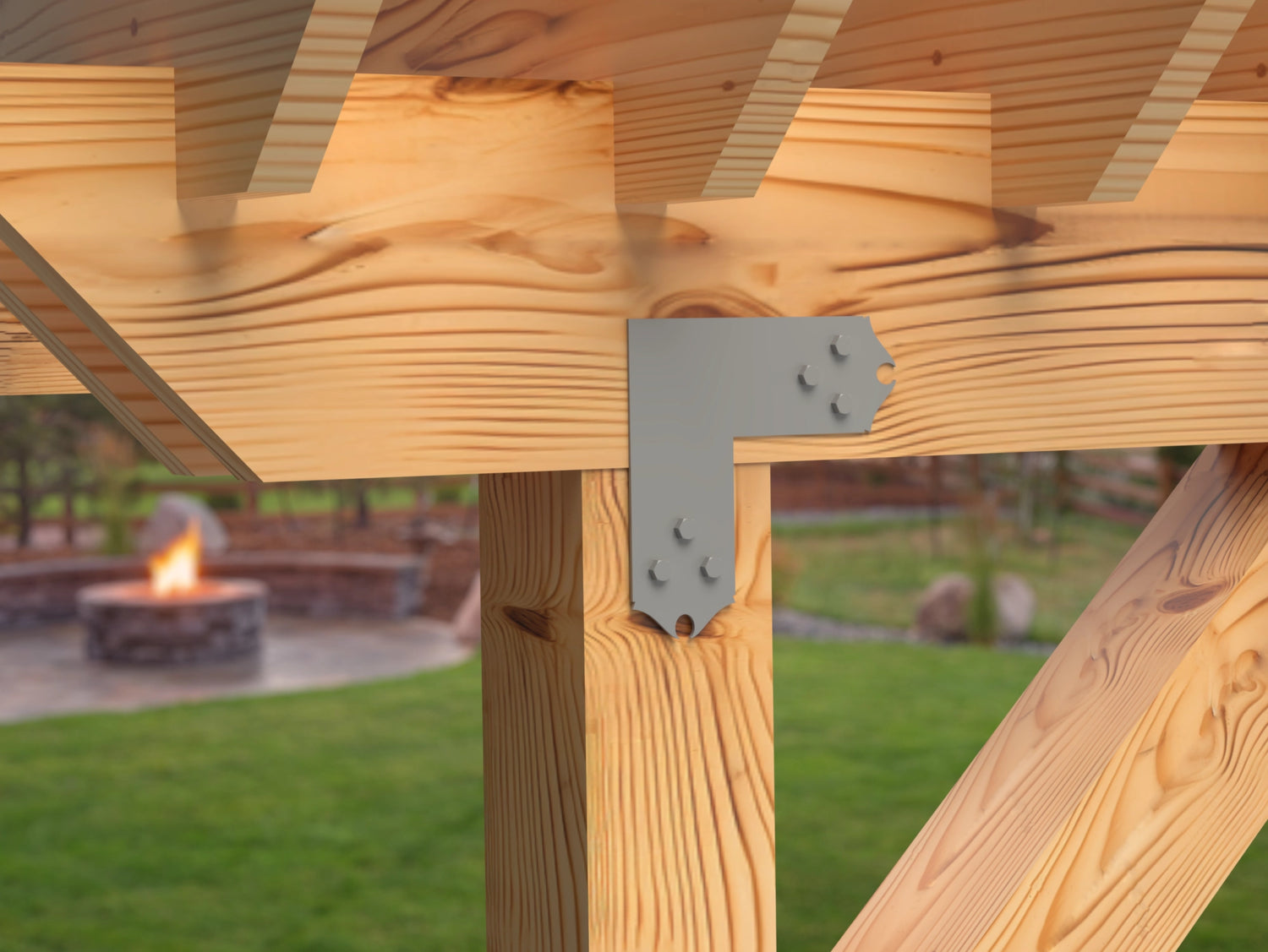 L Bracket - Colonial Style - For 4 Inch Lumber - Wood Post Brackets - construction brackets - brackets for post and beam construction - beam supports - post support - timber frame brackets - barndominium brackets - exposed beam brackets