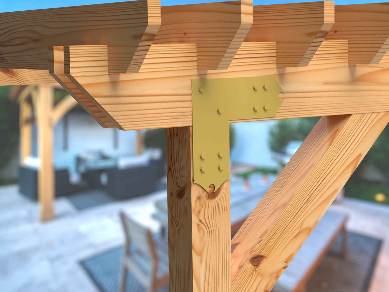L Bracket - Colonial Style - For 8 Inch Lumber - Wood Post Brackets - construction brackets - brackets for post and beam construction - beam supports - post support - timber frame brackets - barndominium brackets - exposed beam brackets