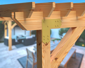 Colonial Brackets For 4x4 Dimensional Lumber - Madison Iron and Wood