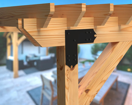 Colonial Brackets For 4x4 Dimensional Lumber - Madison Iron and Wood