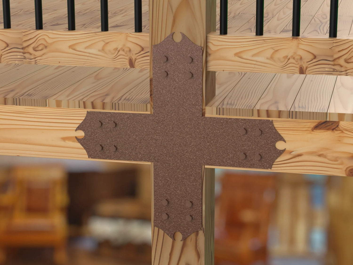 Colonial Brackets For 4x4 Dimensional Lumber - Madison Iron and Wood