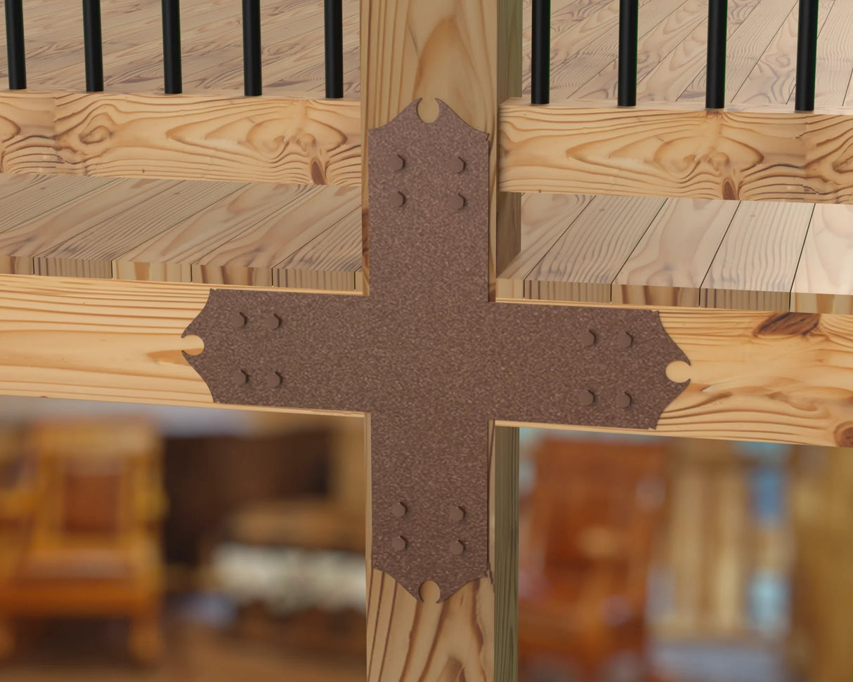 Colonial Brackets For 4x4 Dimensional Lumber - Madison Iron and Wood