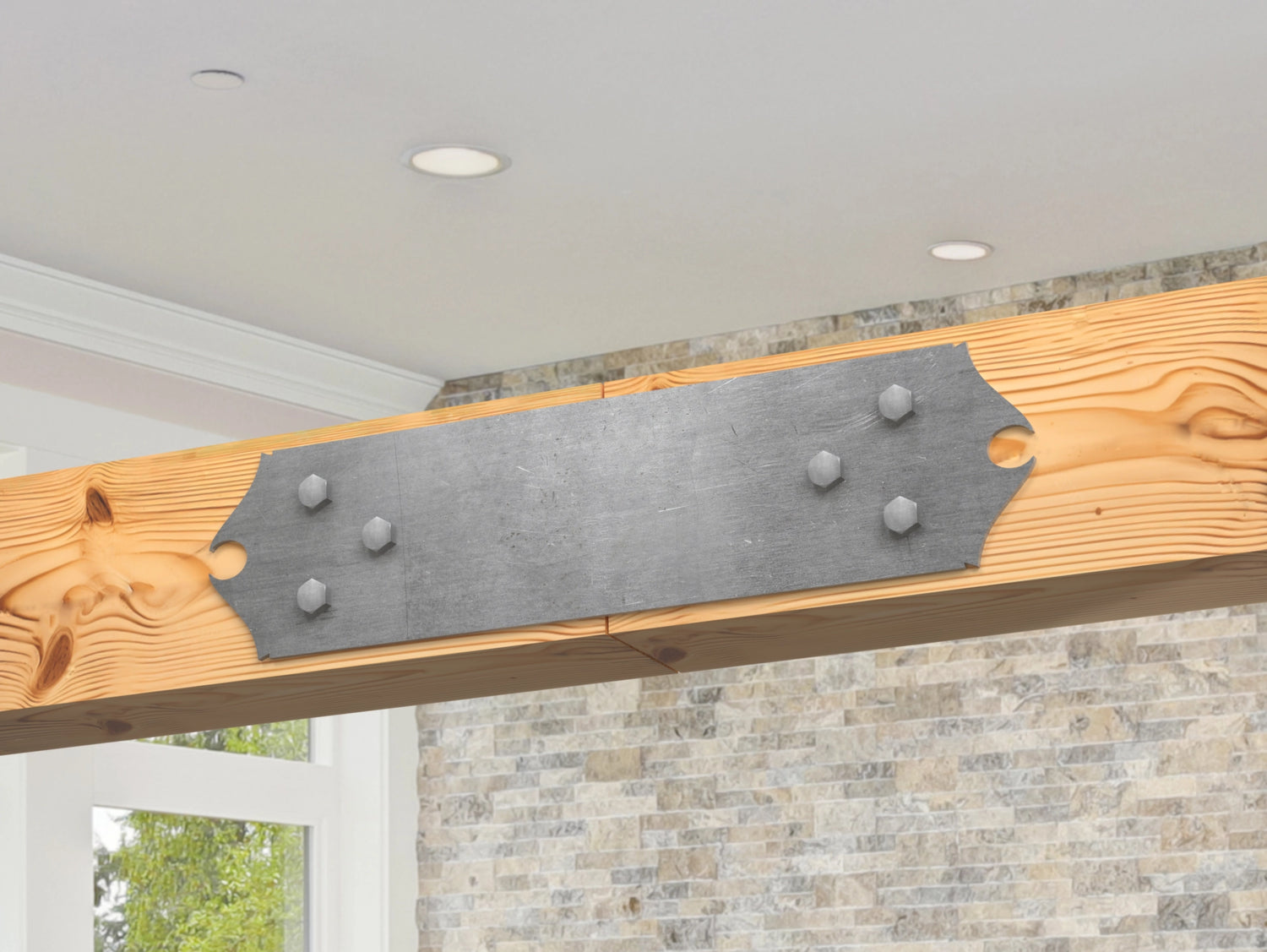 Straight Bracket - Colonial Style - For 8 Inch Lumber - Wood Post Brackets - construction brackets - brackets for post and beam construction - beam supports - post support - timber frame brackets - barndominium brackets - exposed beam brackets