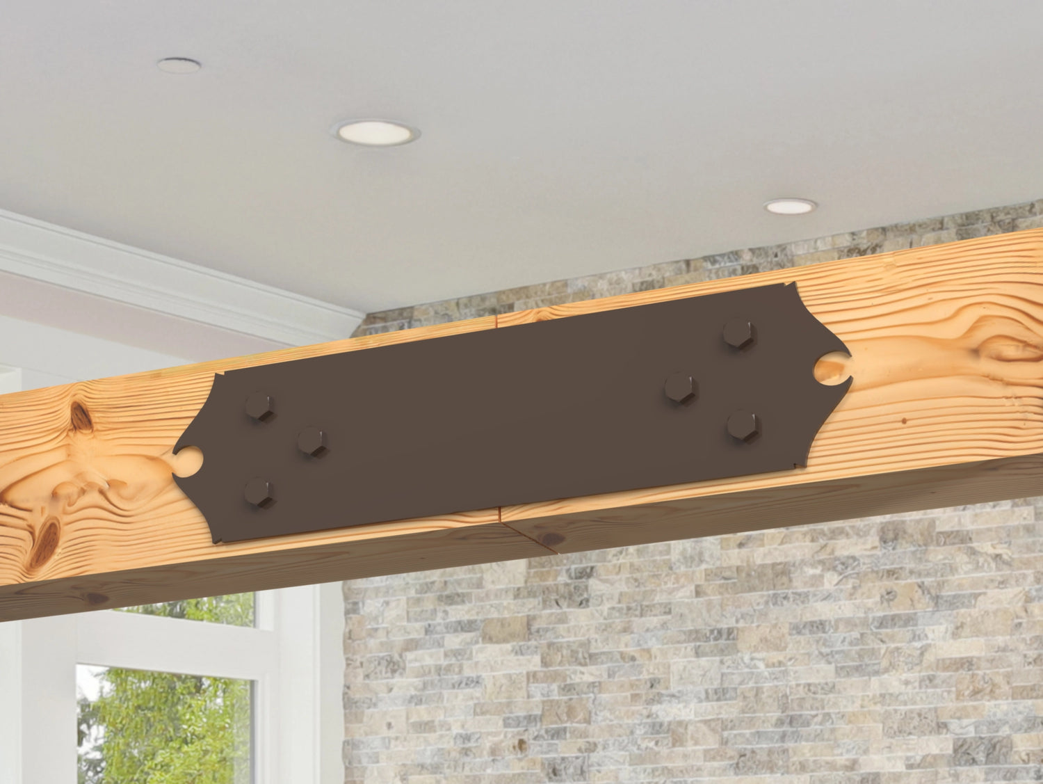 Straight Bracket - Colonial Style - For 8 Inch Lumber - Wood Post Brackets - construction brackets - brackets for post and beam construction - beam supports - post support - timber frame brackets - barndominium brackets - exposed beam brackets