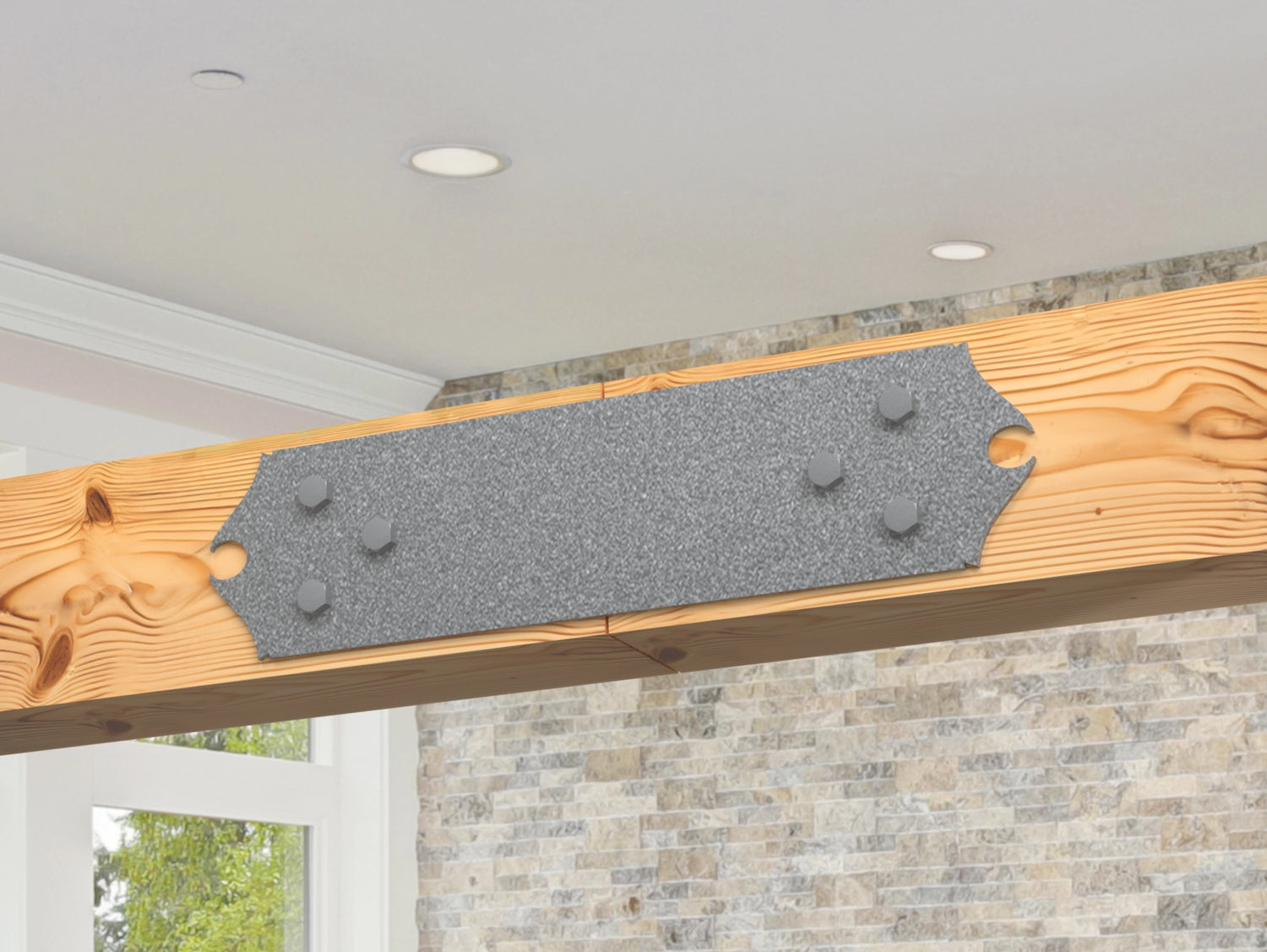 Straight Bracket - Colonial Style - For 8 Inch Lumber - Wood Post Brackets - construction brackets - brackets for post and beam construction - beam supports - post support - timber frame brackets - barndominium brackets - exposed beam brackets