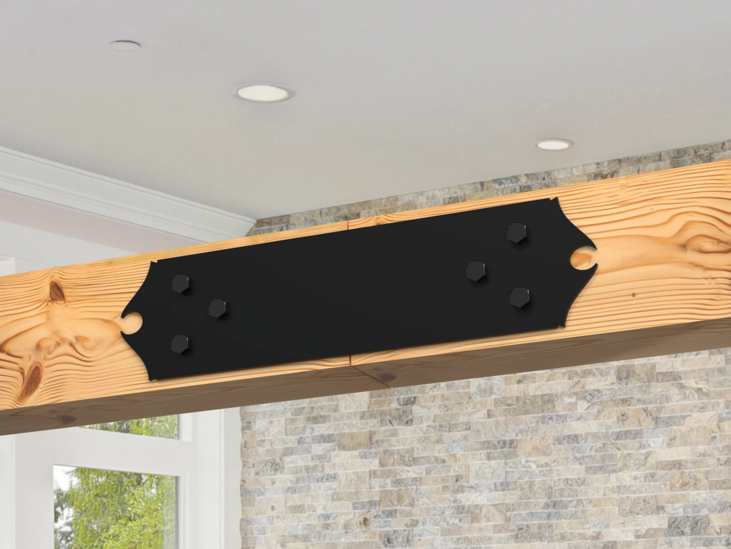 Straight Bracket - Colonial Style - For 8 Inch Lumber - Wood Post Brackets - construction brackets - brackets for post and beam construction - beam supports - post support - timber frame brackets - barndominium brackets - exposed beam brackets