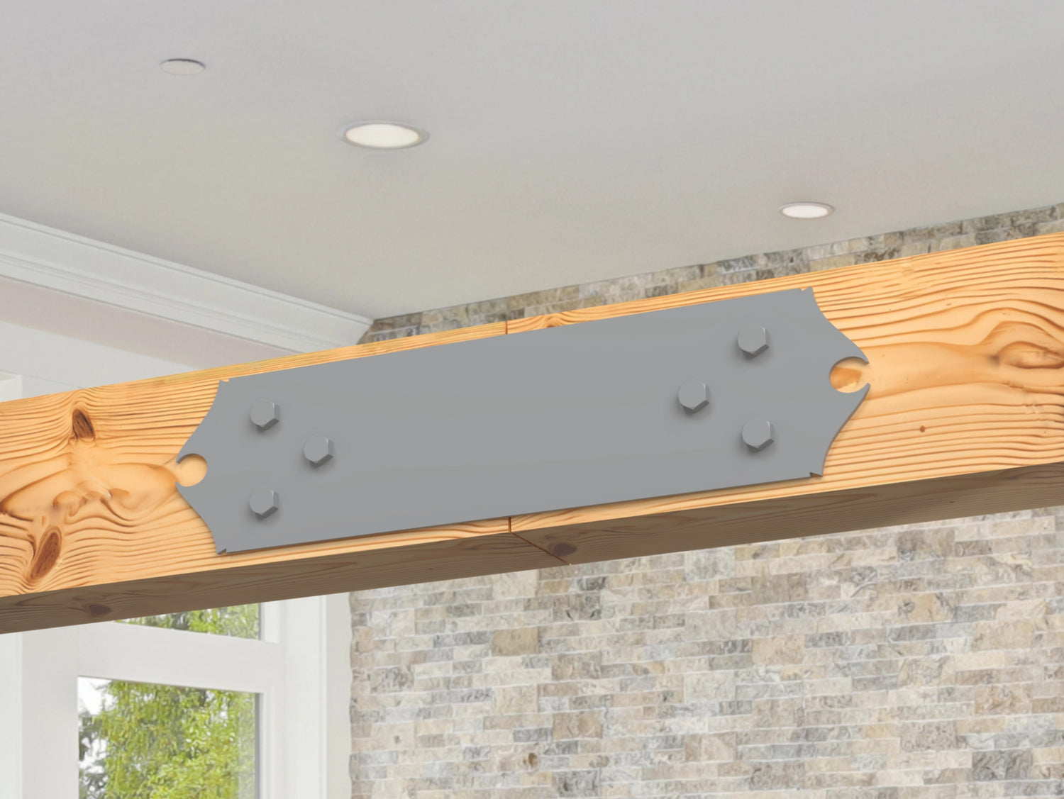Straight Bracket - Colonial Style - For 8 Inch Lumber - Wood Post Brackets - construction brackets - brackets for post and beam construction - beam supports - post support - timber frame brackets - barndominium brackets - exposed beam brackets
