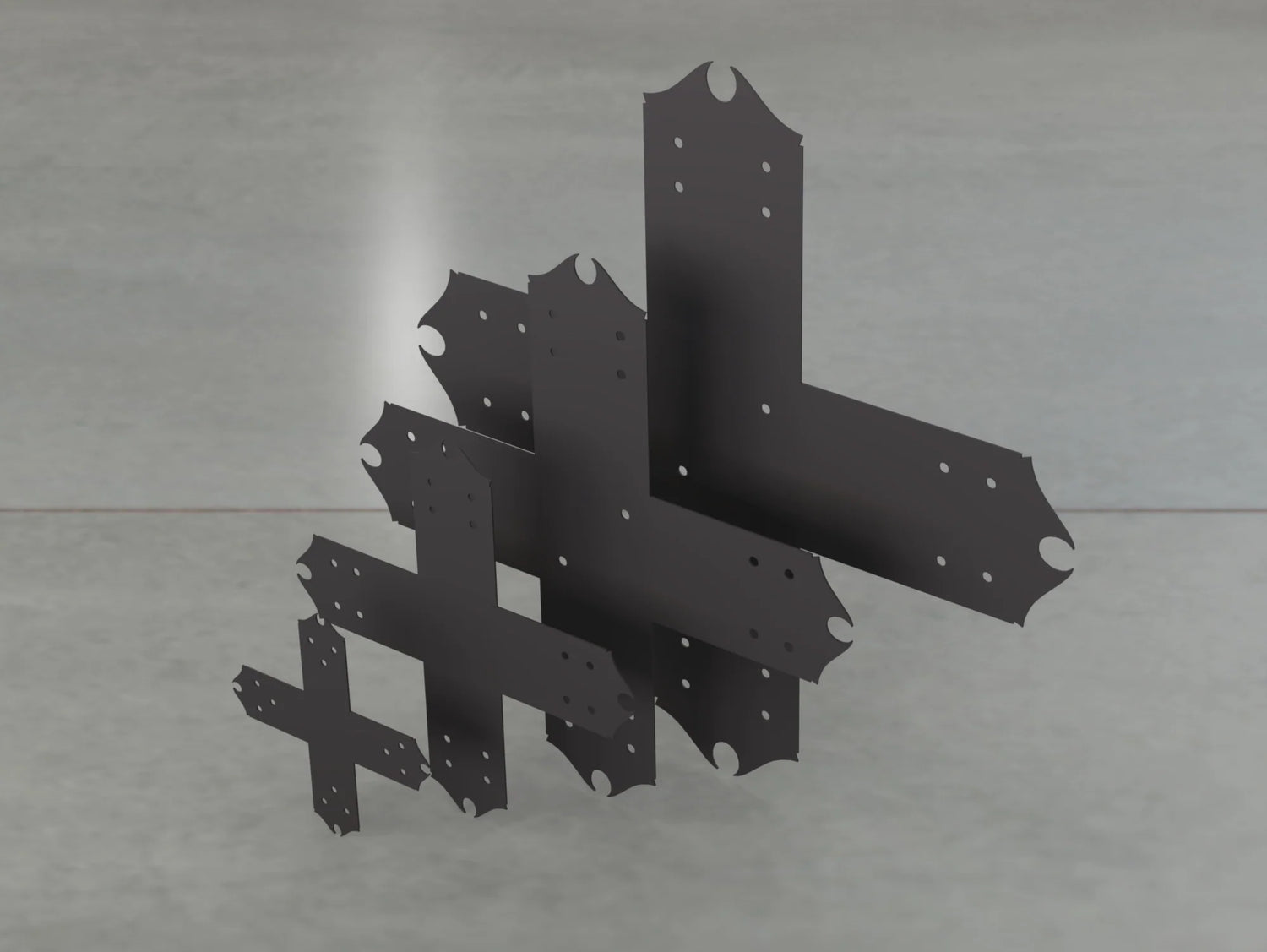 Colonial Style X Brackets - Various Sizes - Wood Post Brackets - construction brackets - brackets for post and beam construction - beam supports - post support - timber frame brackets - barndominium brackets - exposed beam brackets