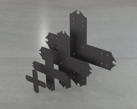 Colonial Style X Brackets - Various Sizes - Wood Post Brackets - construction brackets - brackets for post and beam construction - beam supports - post support - timber frame brackets - barndominium brackets - exposed beam brackets