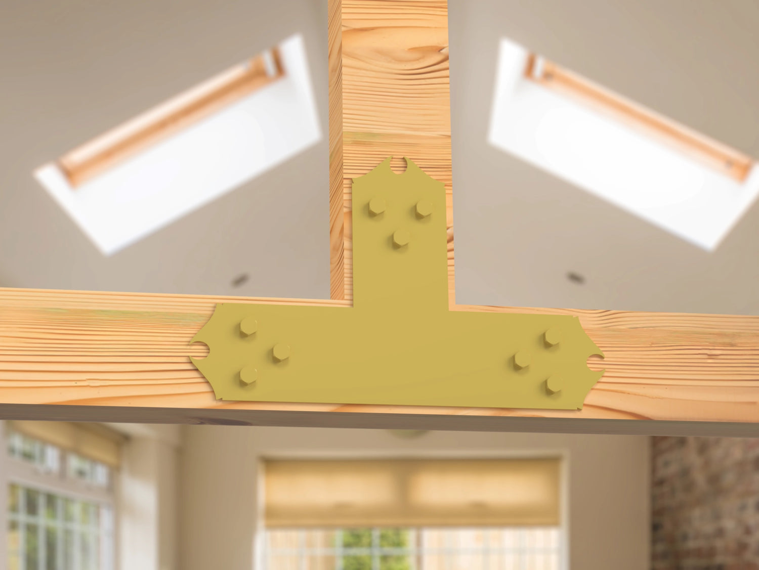 T Bracket - Colonial Style - For 4 Inch Lumber - Wood Post Brackets - construction brackets - brackets for post and beam construction - beam supports - post support - timber frame brackets - barndominium brackets - exposed beam brackets