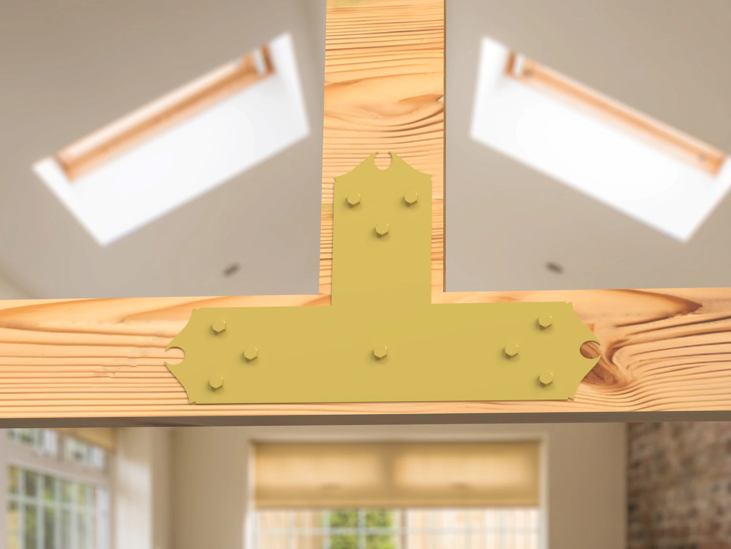 T Bracket - Colonial Style - For 8 Inch Lumber - Wood Post Brackets - construction brackets - brackets for post and beam construction - beam supports - post support - timber frame brackets - barndominium brackets - exposed beam brackets
