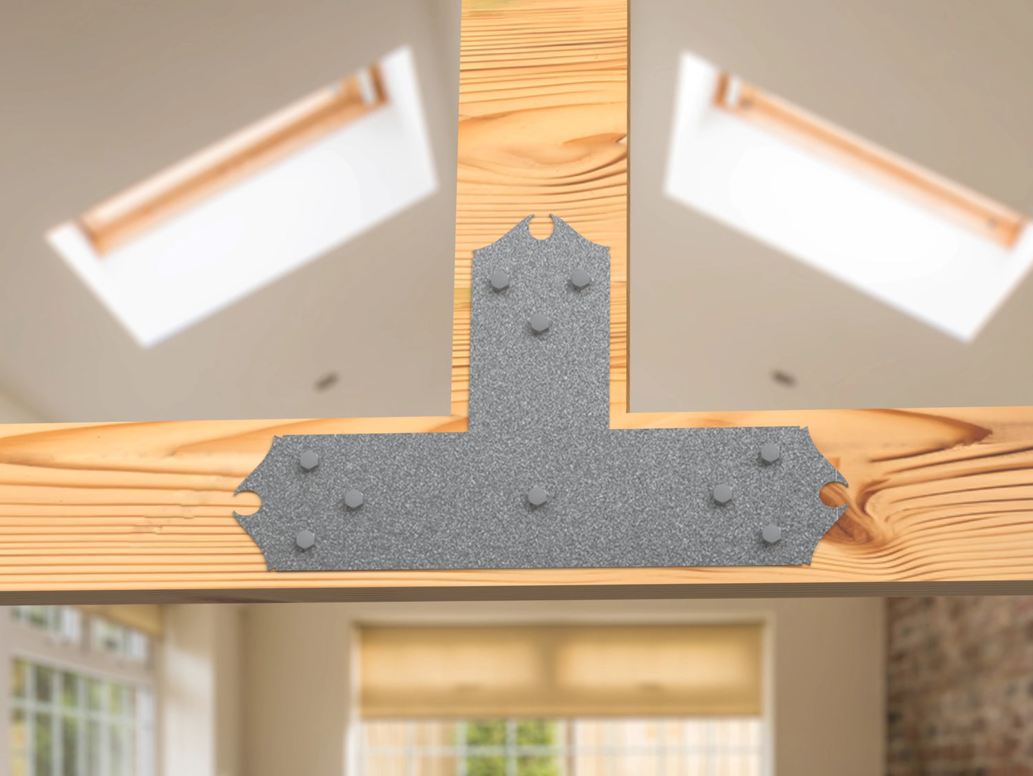 T Bracket - Colonial Style - For 8 Inch Lumber - Wood Post Brackets - construction brackets - brackets for post and beam construction - beam supports - post support - timber frame brackets - barndominium brackets - exposed beam brackets