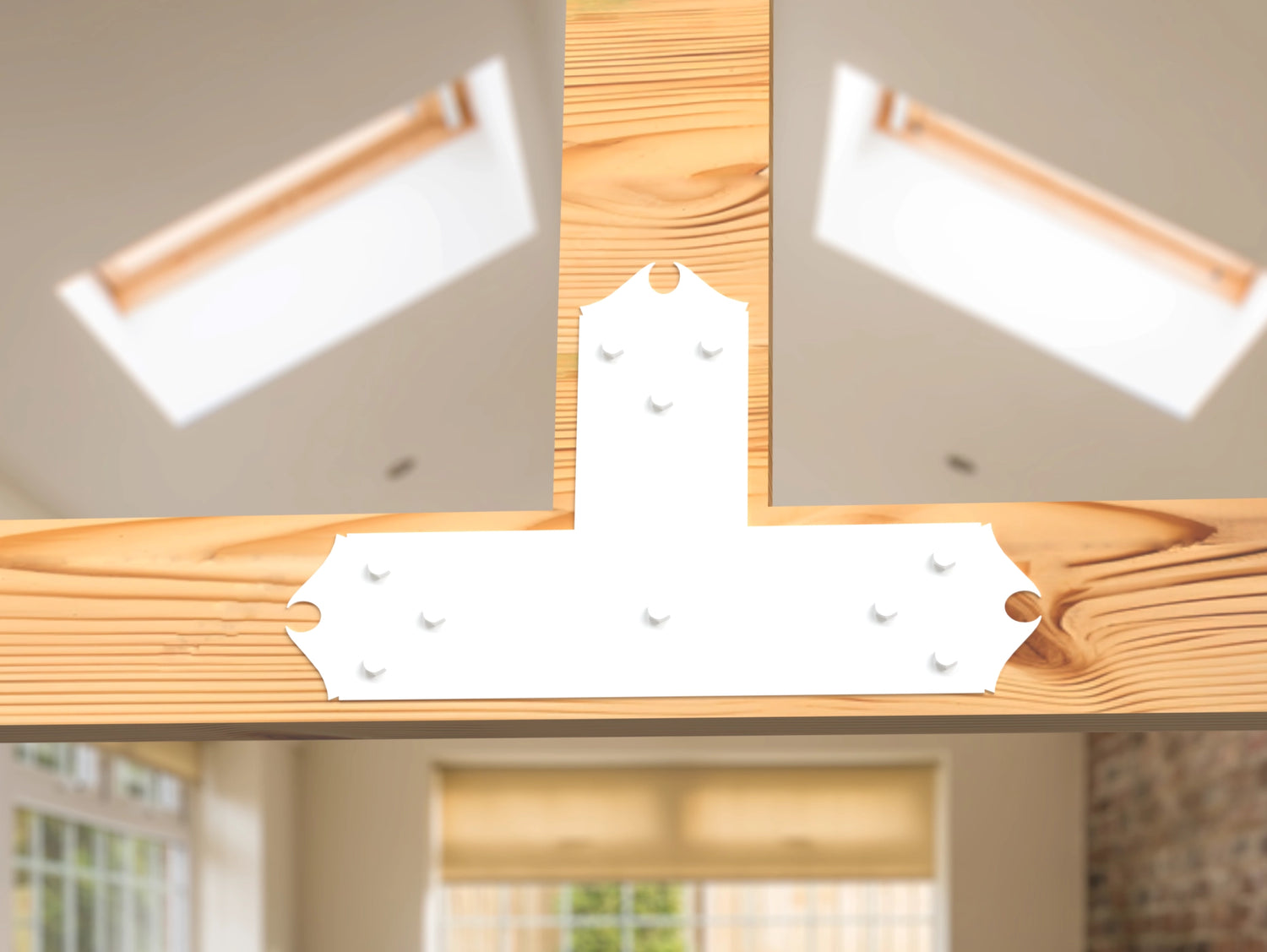 T Bracket - Colonial Style - For 8 Inch Lumber - Wood Post Brackets - construction brackets - brackets for post and beam construction - beam supports - post support - timber frame brackets - barndominium brackets - exposed beam brackets