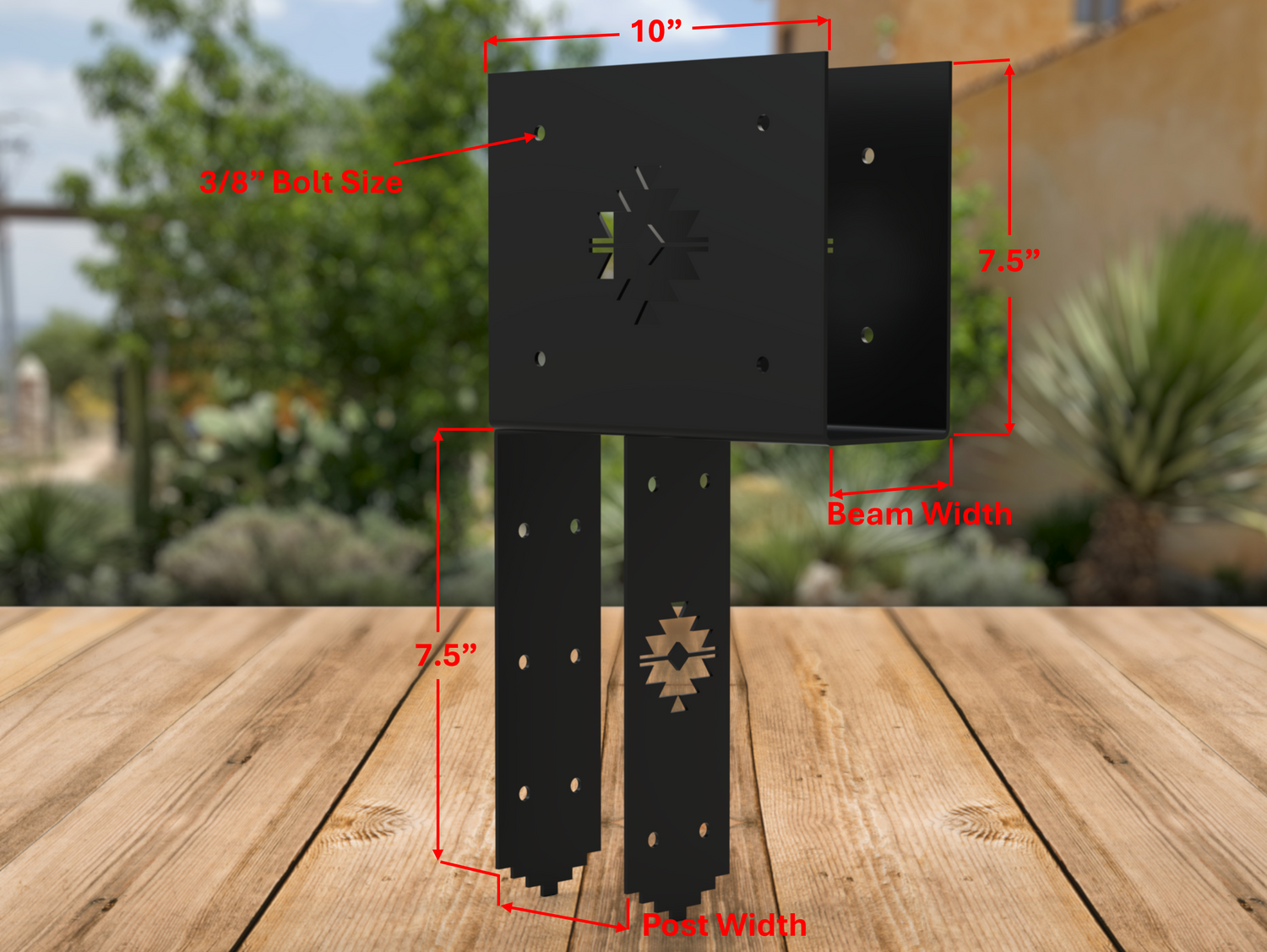 Column to Beam Corner Brace - Aztec Style